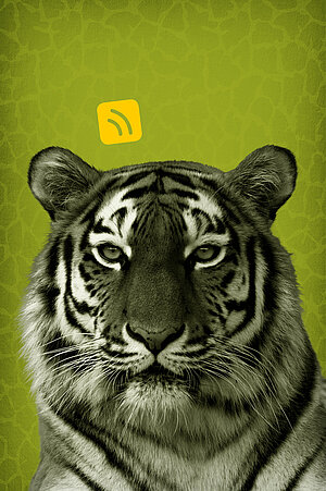 Das "Mia san Tier"-Logo mit einem Tiger.