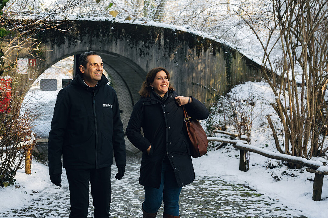 Rasem Baban und Verena Dietl im Tierpark Hellabrunn