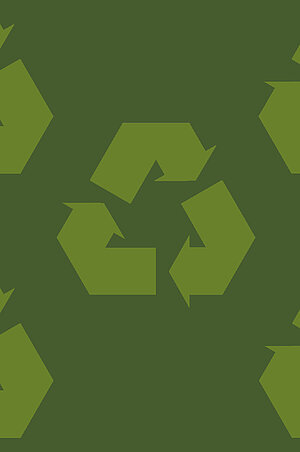 Das Recycling-Symbol.