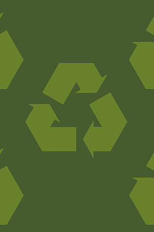 Das Symbol für Recycling