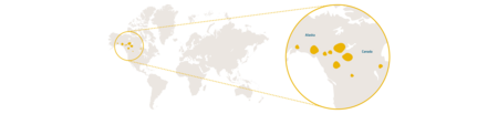 distribution map wood bison