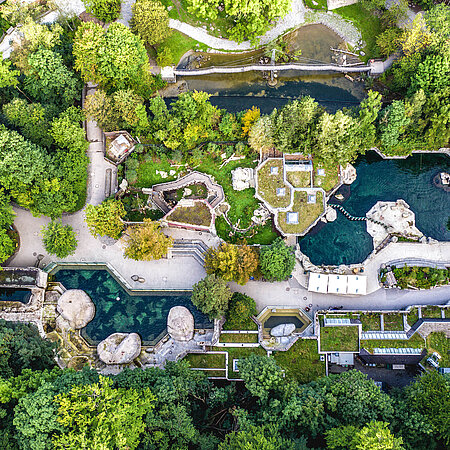 Luftbildaufnahme des Tierparks